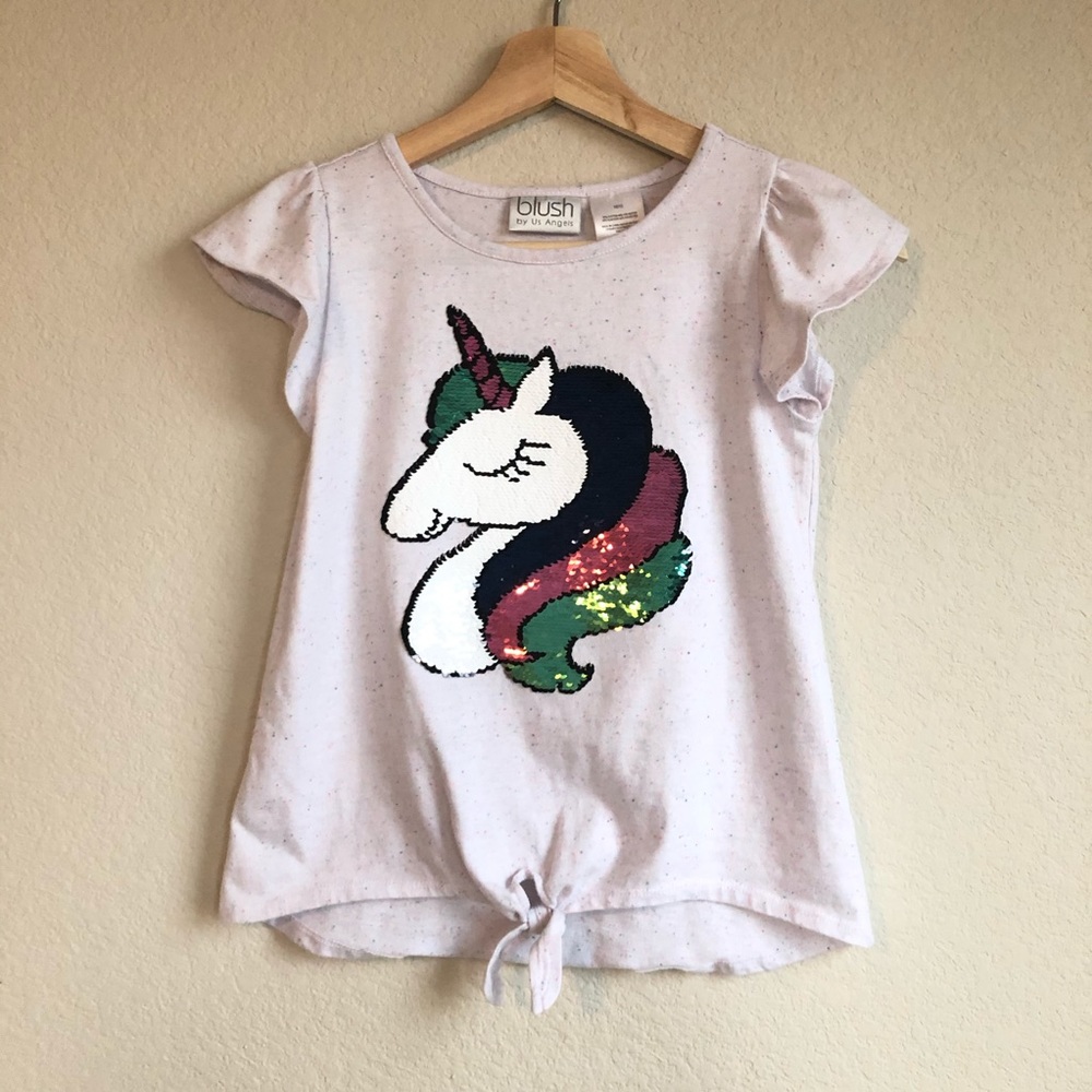 5 for $15 Blush brand unicorn sequins tee 10/12